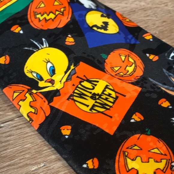 Warner Bros.‎ Looney Tunes Halloween Tweety Taz Tie 1996 - Picture 9 of 12